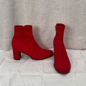 Marc Fischer red suede boots